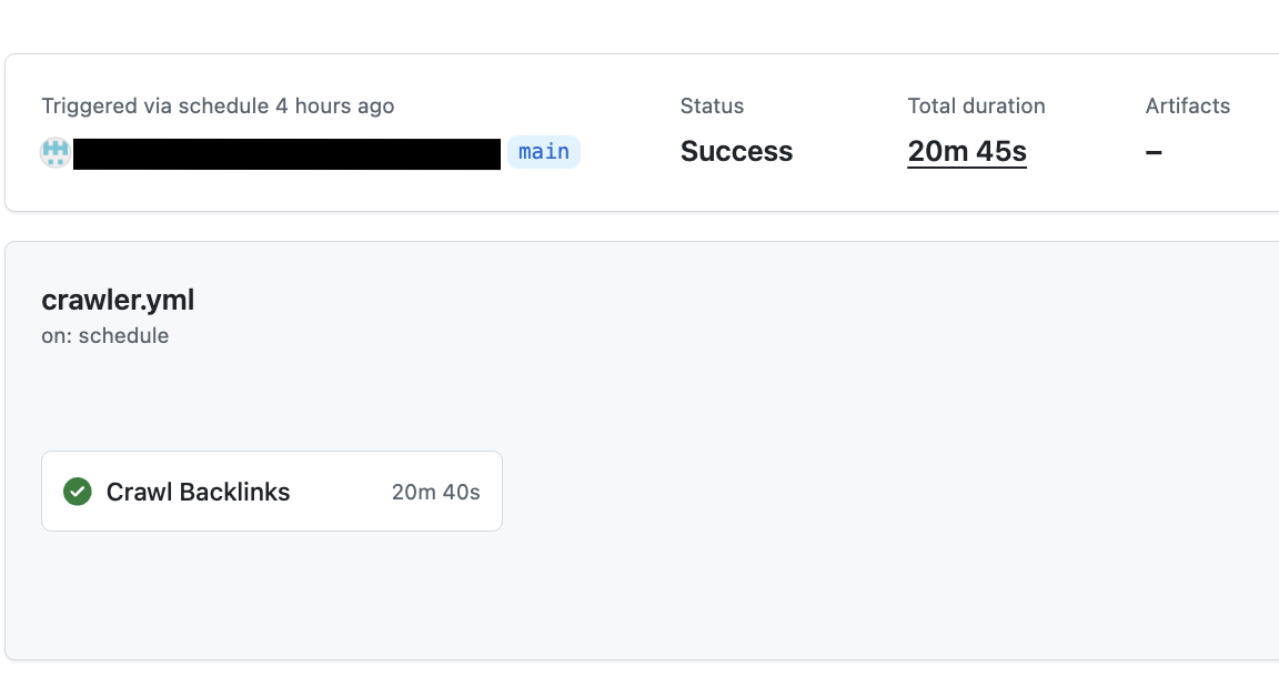 GitHub Actions — Netlinking Crawler #18 — Success 20m 45s